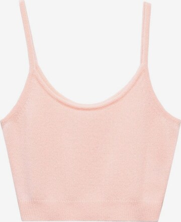 MANGO Knitted Top 'Bica' in Pink: front