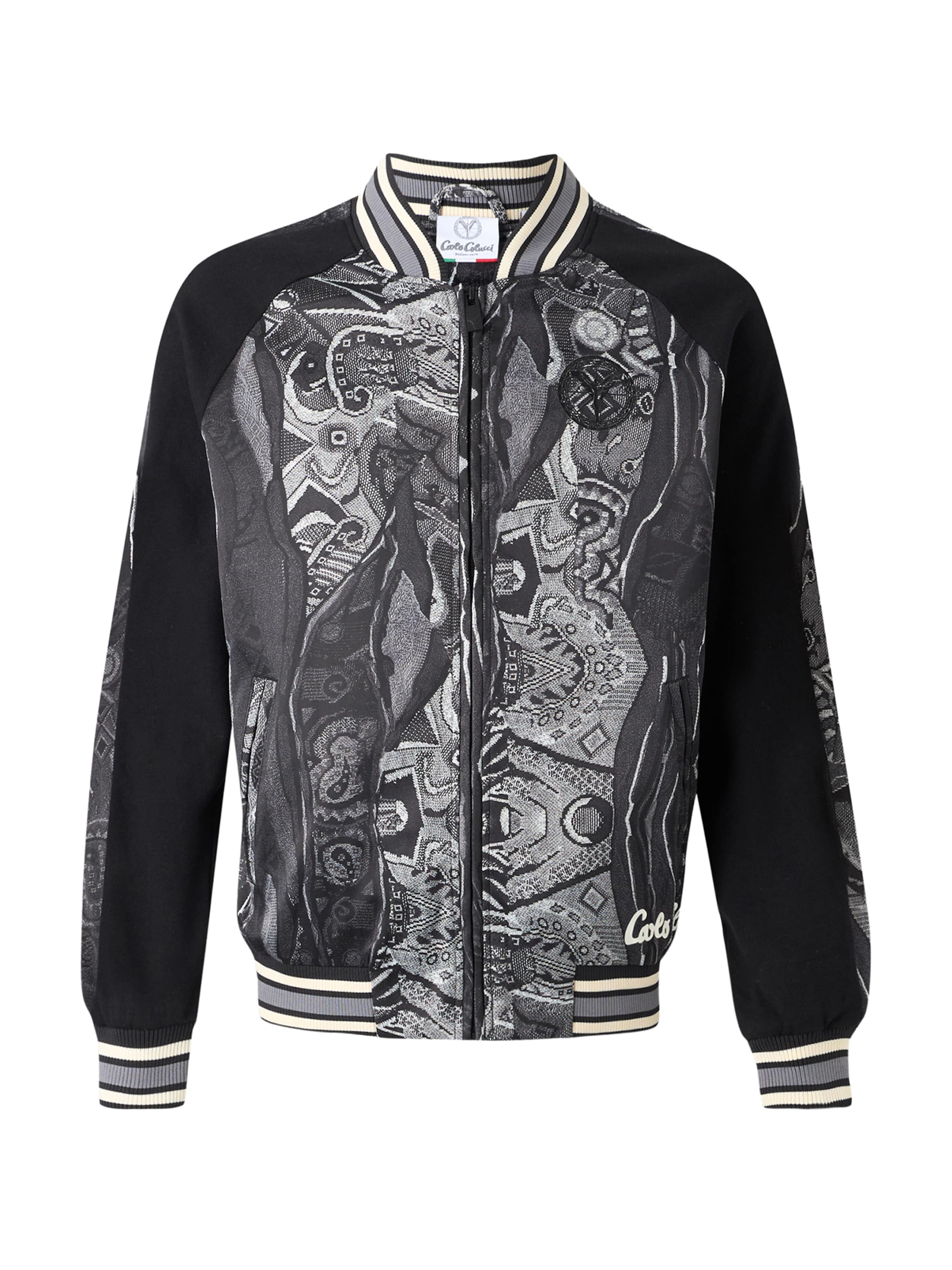 Carlo Colucci Sweat jacket 'Espro' in Black: front