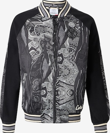 Carlo Colucci Zip-Up Hoodie 'Espro' in Black: front