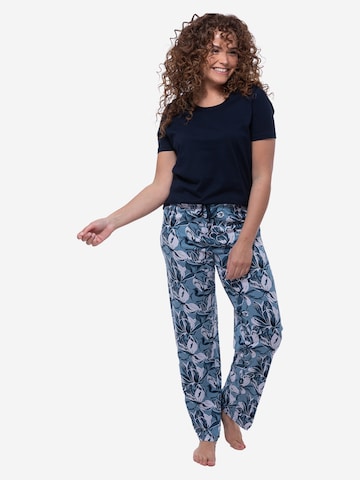 Ammann Pyjama 'Night & Home' in Blauw