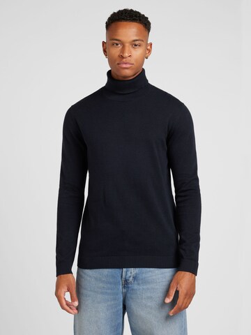 JACK & JONES Sweater 'JJEBasic' in Blue: front