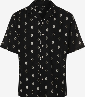 Aygill's Regular fit Button Up Shirt in Black: front