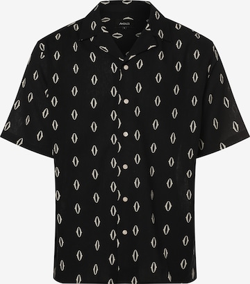 Aygill's Regular fit Button Up Shirt in Black: front