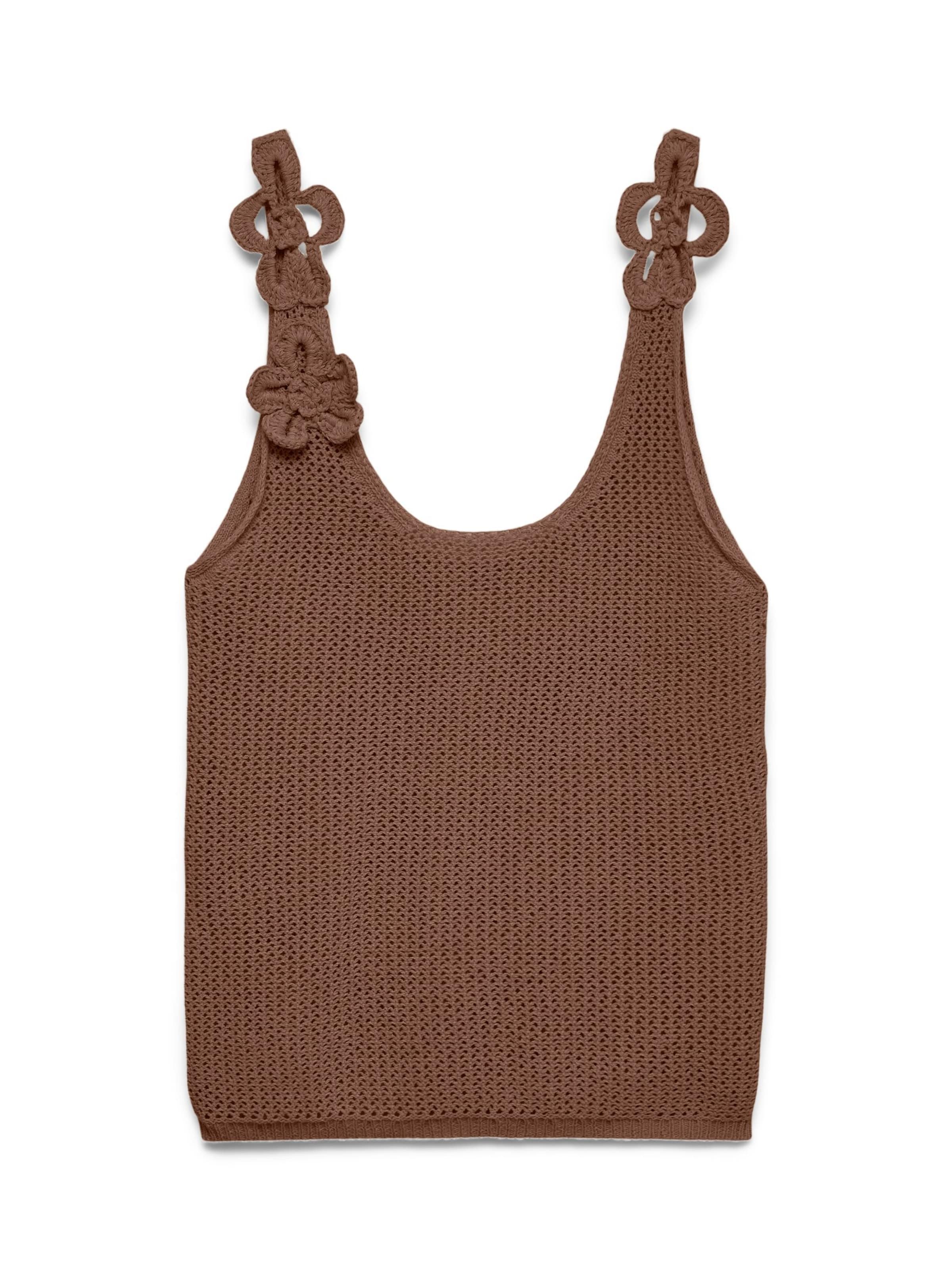 Tops en tricot 'VMEbba' VERO MODA en marron : devant