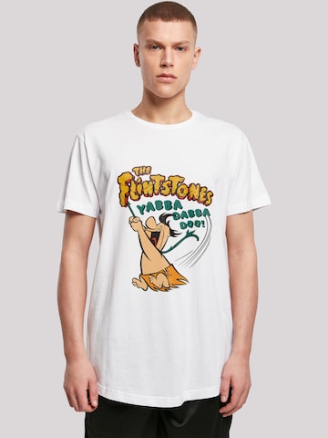 T-Shirt 'The Flintstones Yabba Dabba Doo' F4NT4STIC en blanc : devant
