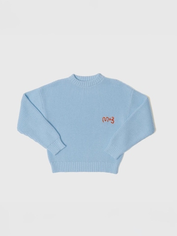 Maru + Bo Pullover 'EMBROIDERED LOGO SWEATER'‌‌‌‌‌ in Blau: Vorderseite
