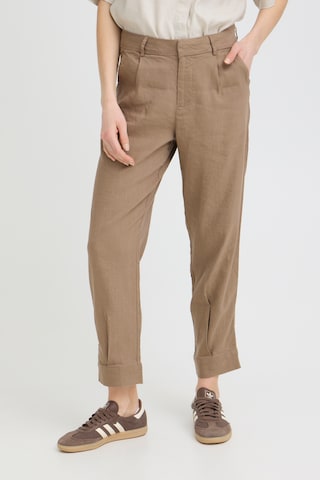 Pantalon à pince 'LUCA' Pulz en beige : devant