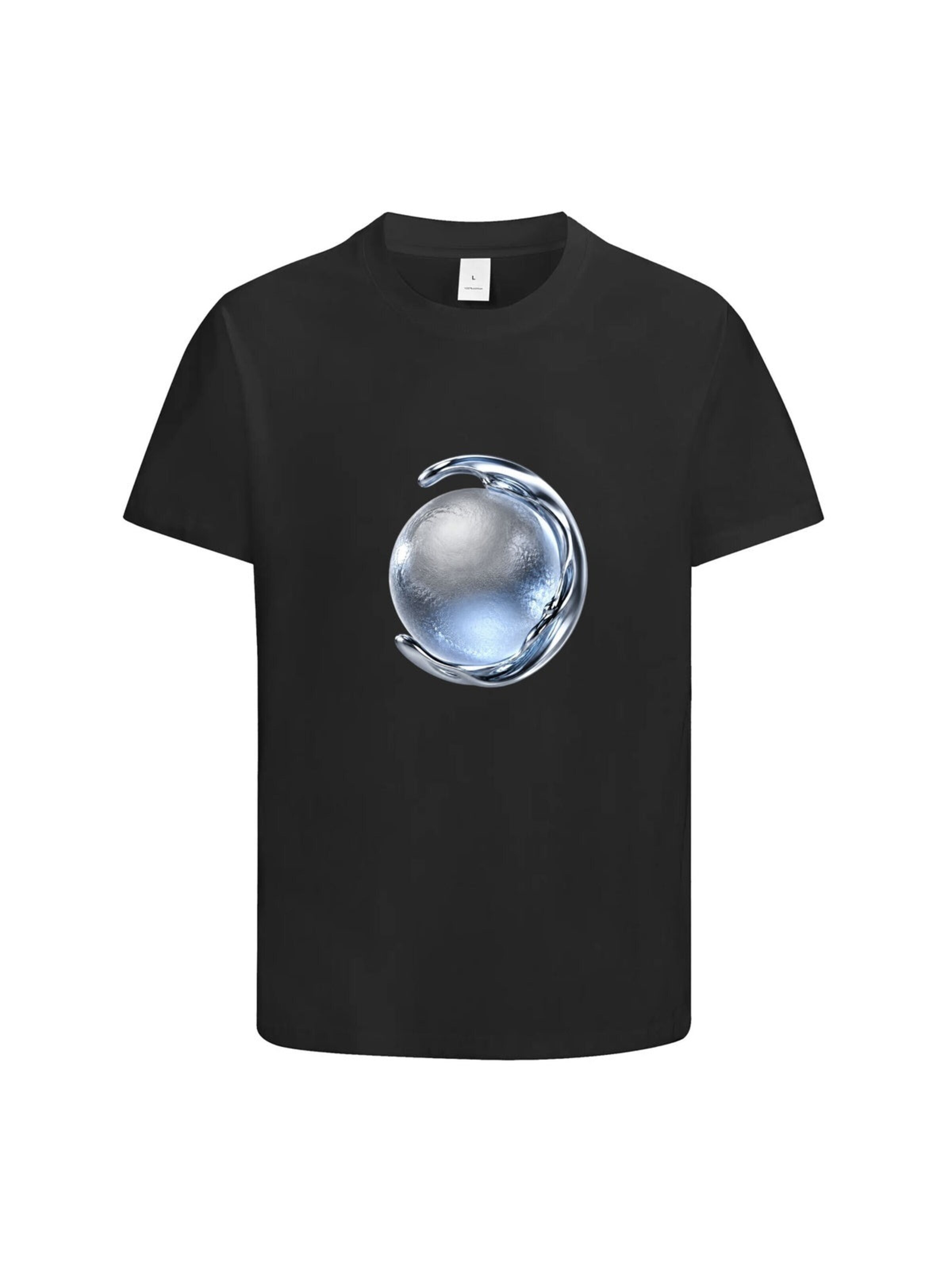 HUSKSWARE Shirt 'T-Shirt mit Motivprint' in Black: front