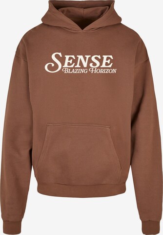 9N1M SENSE Sweatshirt 'Blazing Horizon' in Braun: predná strana