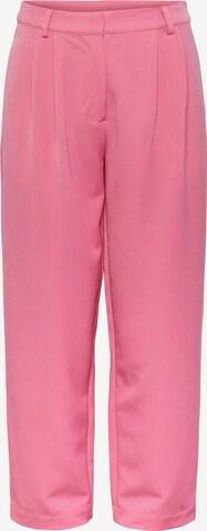 Y.A.S Loose fit Pleat-Front Pants in Pink: front