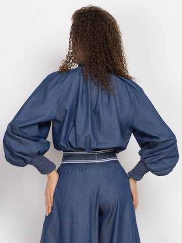 JIORO Blouse 'ESSENTIALS' in Blue