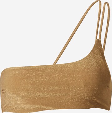 EDITED Bandeau Bikiniöverdel 'Frana' i guld: framsida