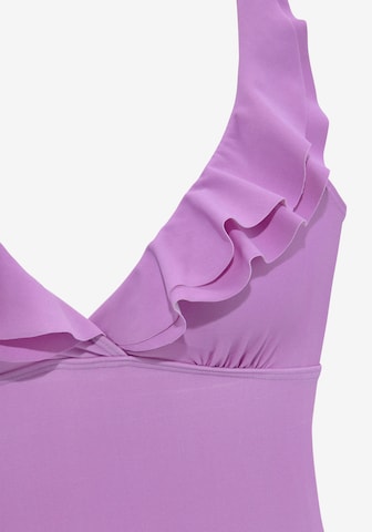 LASCANA Bralette Swimsuit in Purple