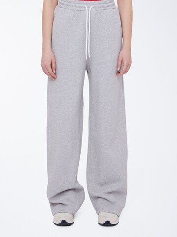 Ball Wide leg Broek 'SIMONA' in Grijs: voorkant