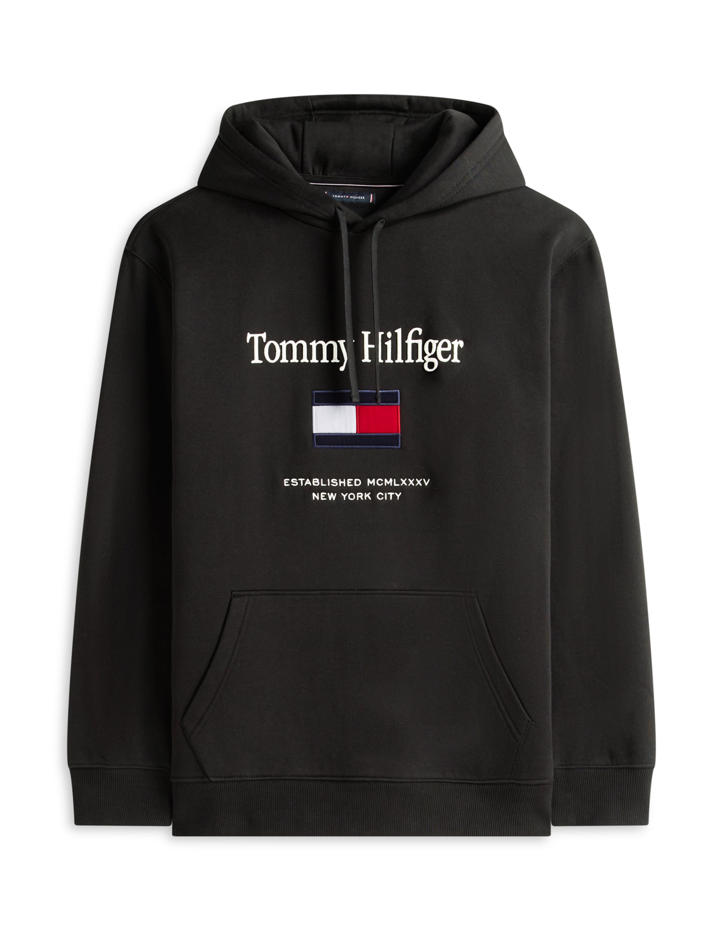 Tommy Hilfiger Big & Tall Μπλούζα φούτερ σε μαύρο: μπροστά