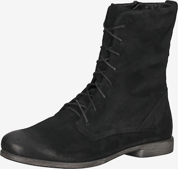 THINK! Lace-Up Ankle Boots in Black: front