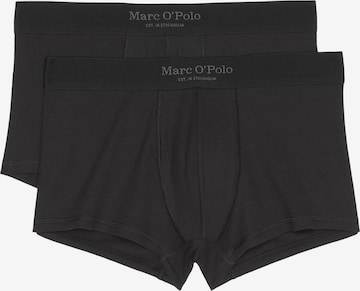 Marc O'Polo Boxershorts ' Iconic Rib ' in Zwart: voorkant