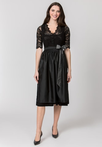 STOCKERPOINT Dirndl 'Marlene' in Zwart: voorkant