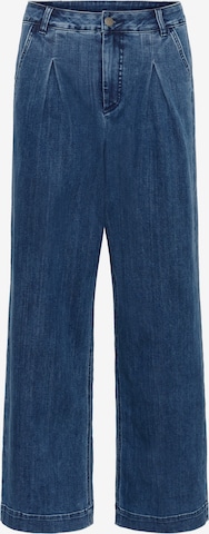 mėlyna Kaffe Plačios klešnės Džinsai su kantu 'KALea': priekis