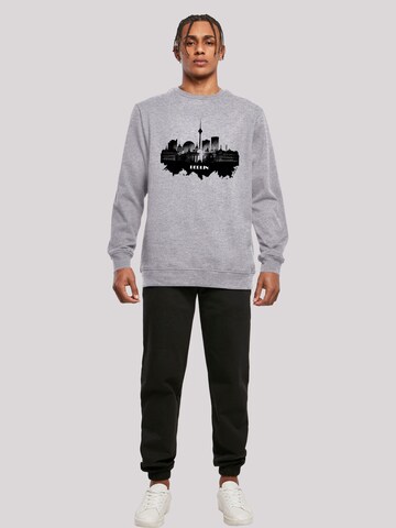 Sweat-shirt 'Cities Collection - Berlin skyline' F4NT4STIC en gris