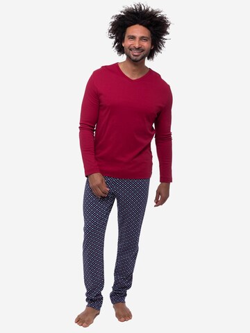 Mey Pyjama lang 'Tie Minimal'‌ in Mischfarben: Vorderseite