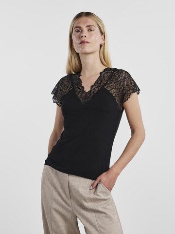 YAS T-Shirt 'YASRIBIS' in Schwarz: Vorderseite