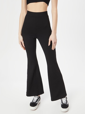 Monki Flared Trousers in Black: front