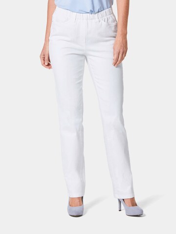 Goldner Regular Jeans 'Louisa' in Wit: voorkant