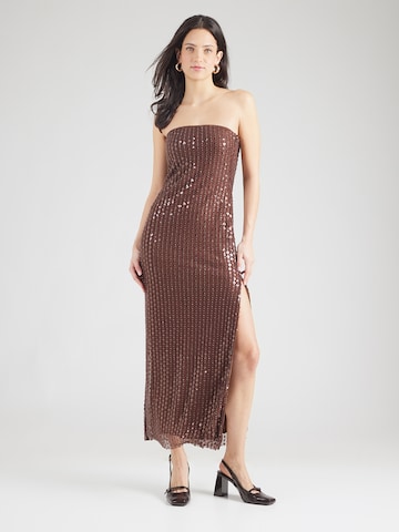 ruda Abercrombie & Fitch Suknelė: priekis