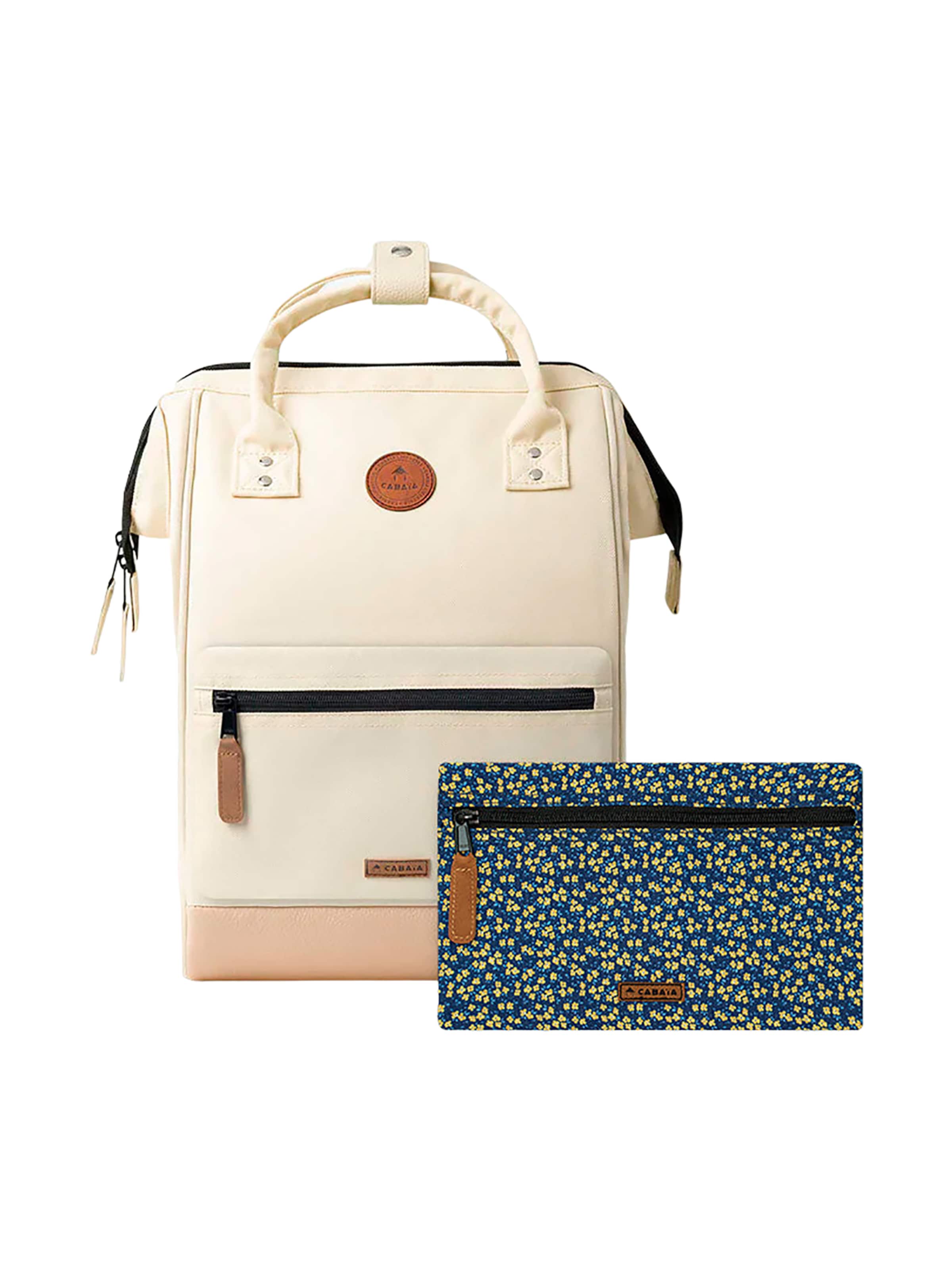 Cabaia Backpack 'Adventurer' in Beige: front