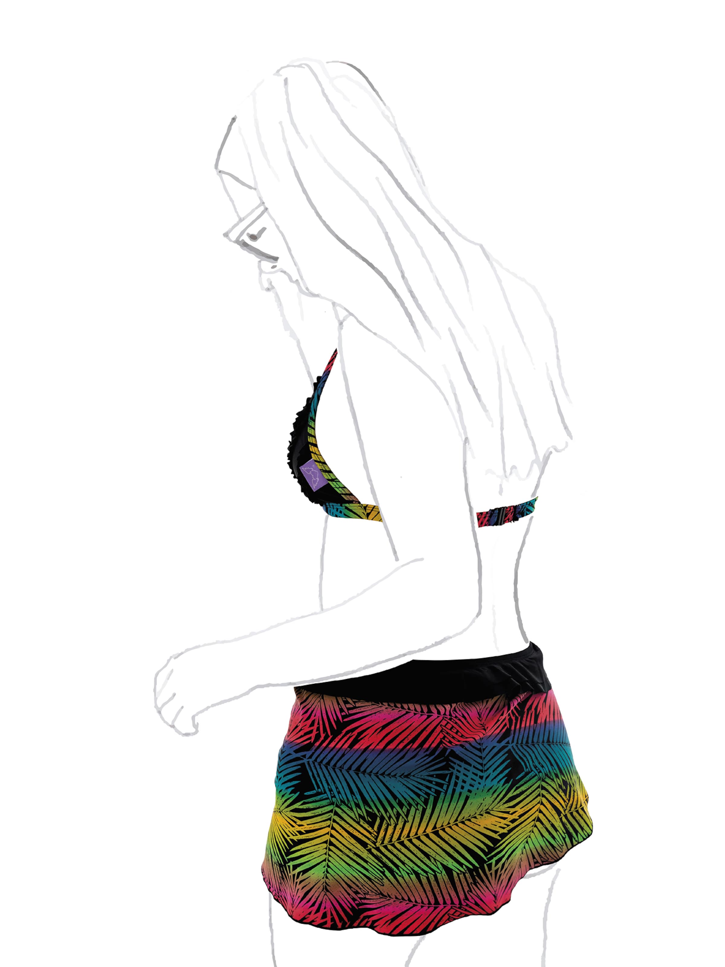 petit amour Triangle Bikini in Mixed colours