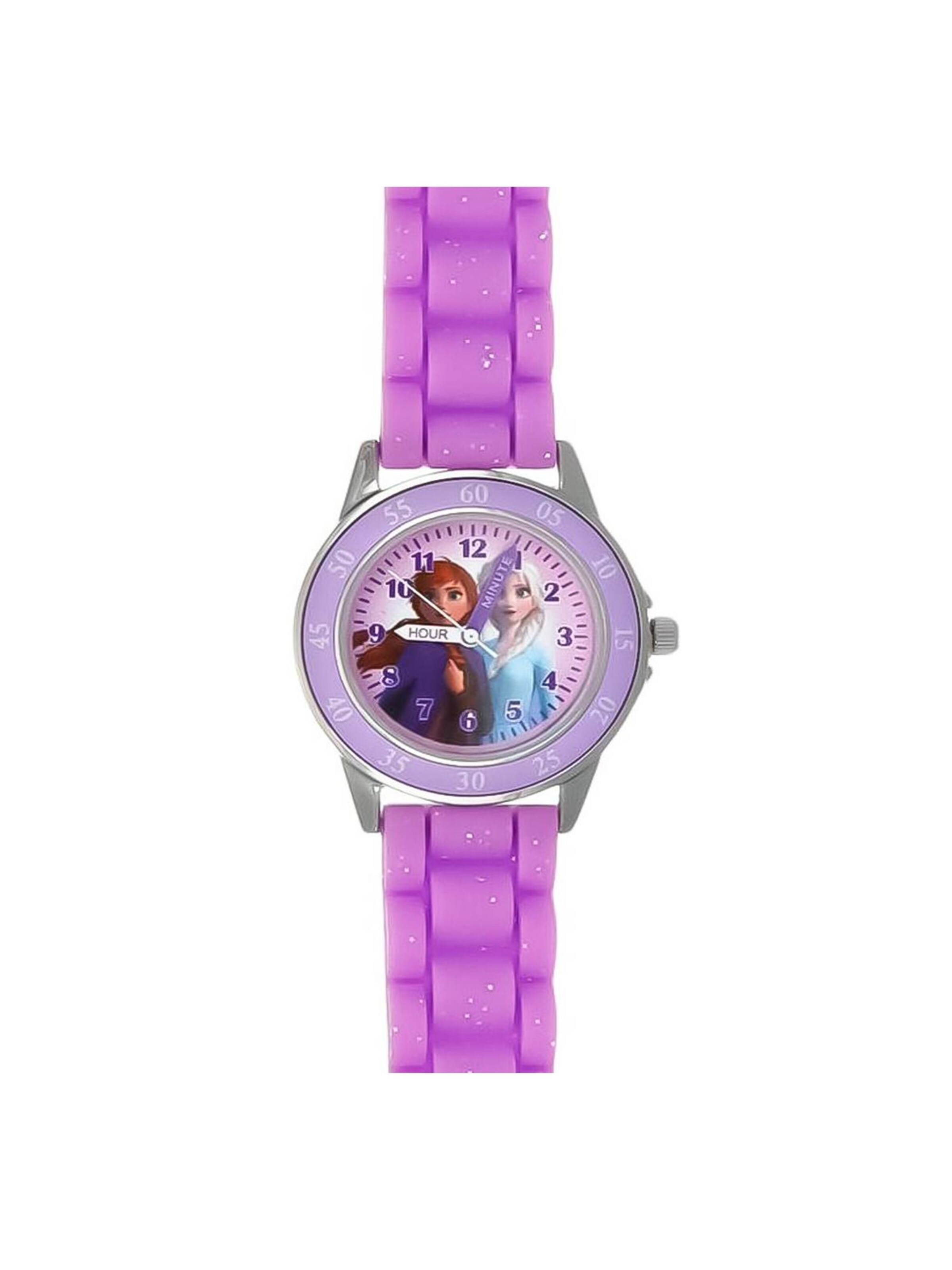 DISNEY Watch 'Disney Frozen Time Teacher' in Purple: front