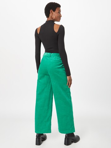 Wide Leg Pantalon co'couture en vert