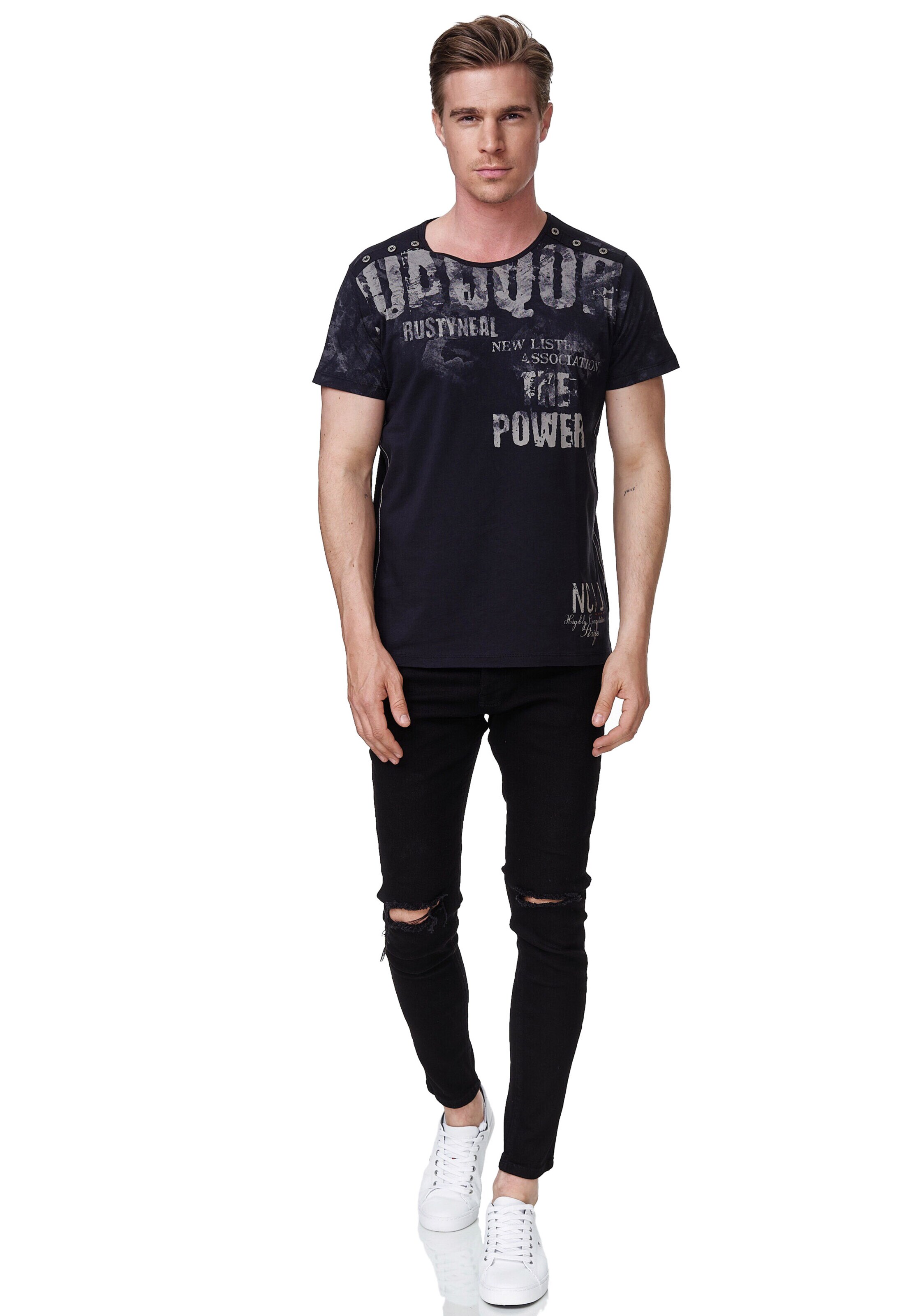 Männer Shirts Rusty Neal T-Shirt in Schwarz - RC35972 Männer Shirts Rusty Neal T-Shirt in Schwarz - RC35972