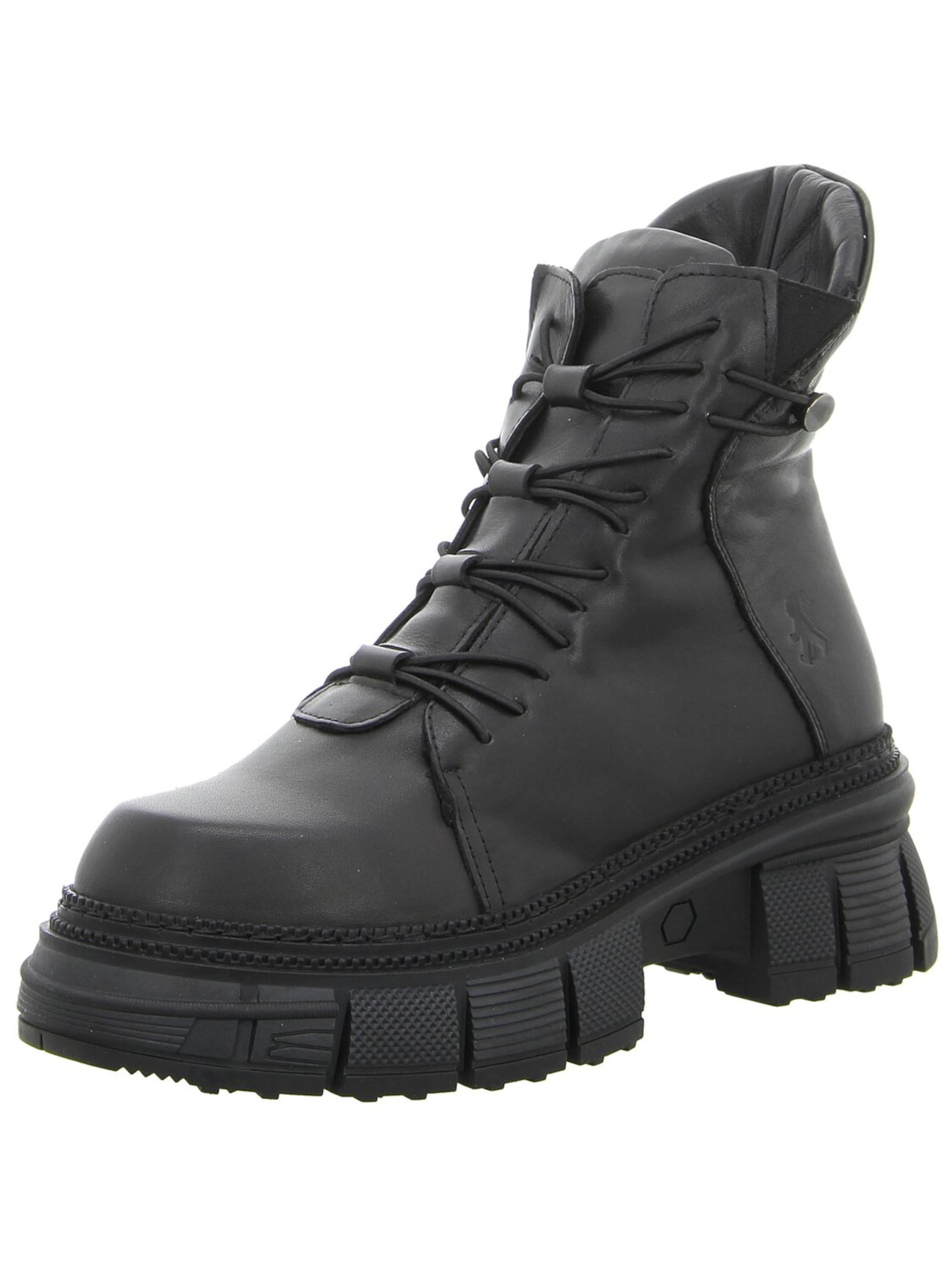 2GO FASHION Ankle Boots 'Damen Stiefelette 8250-502-009 Echt Leder in schwarz' in Black: front
