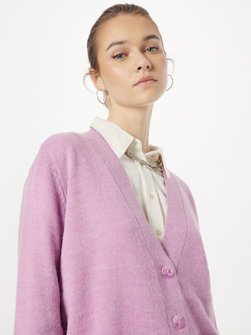 ICHI Knit Cardigan 'MARAT' in Purple