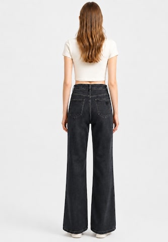 Wide leg Jeans di Elara in grigio