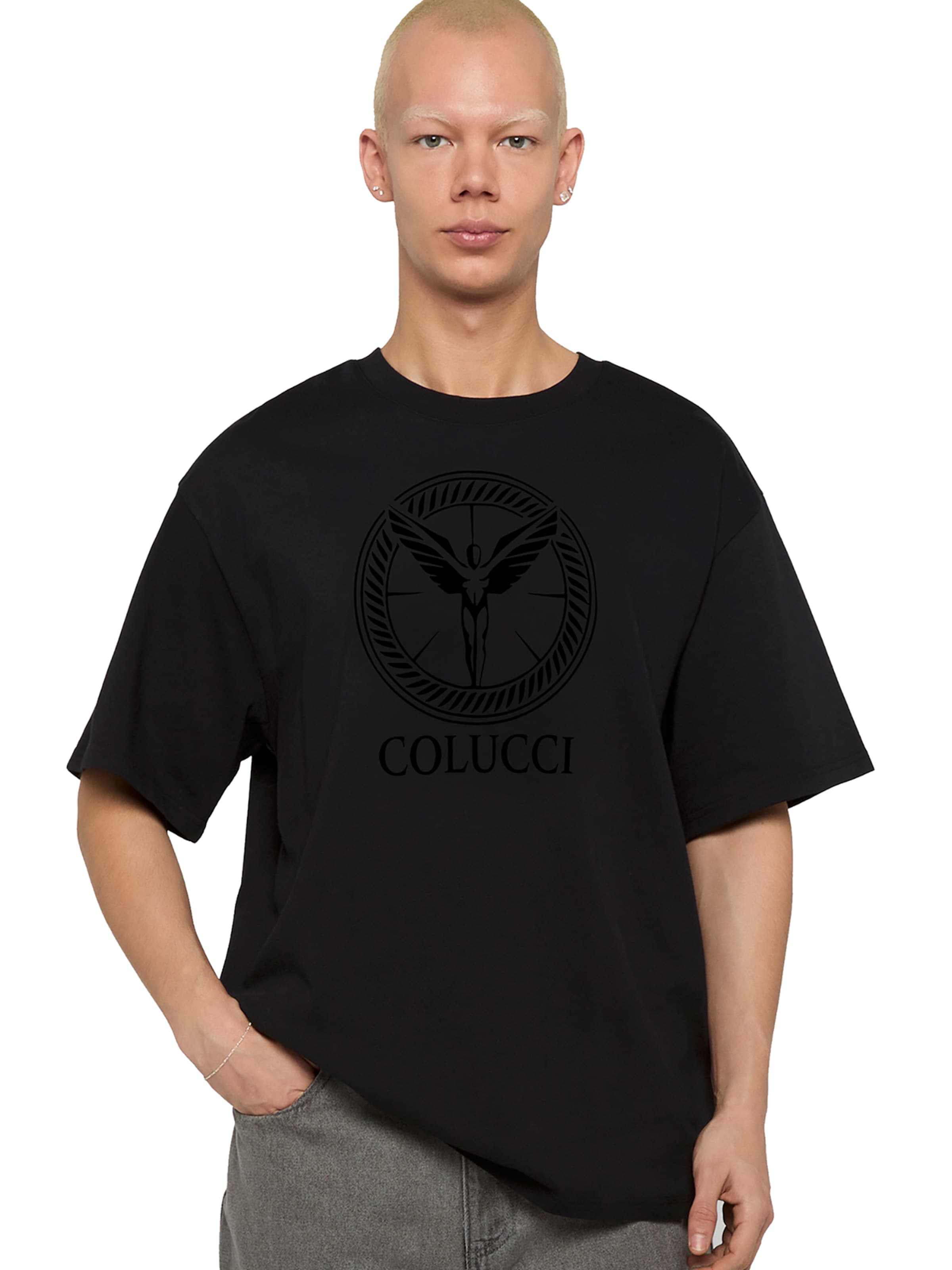 Colucci Shirt 'Ikarus Circle' in Black: front