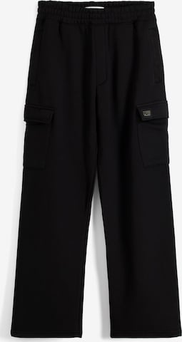 Bershka Szeroka nogawka Spodnie w kolorze czarny: przód