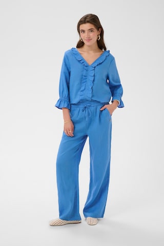 Wide Leg Pantalon 'CRBellis' Cream en bleu : devant