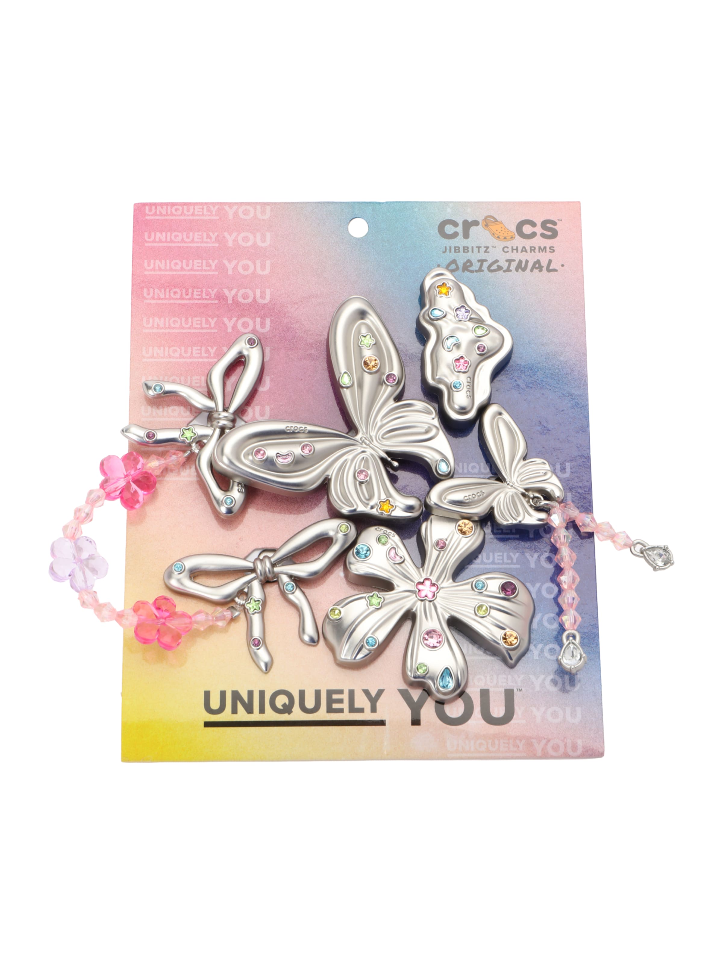 Crocs Schoen accessoires 'Meta Gem Fantasy' in Zilver: voorkant
