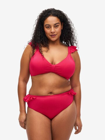 Swim by Zizzi Bikinihose 'SENYA' in Pink: predná strana