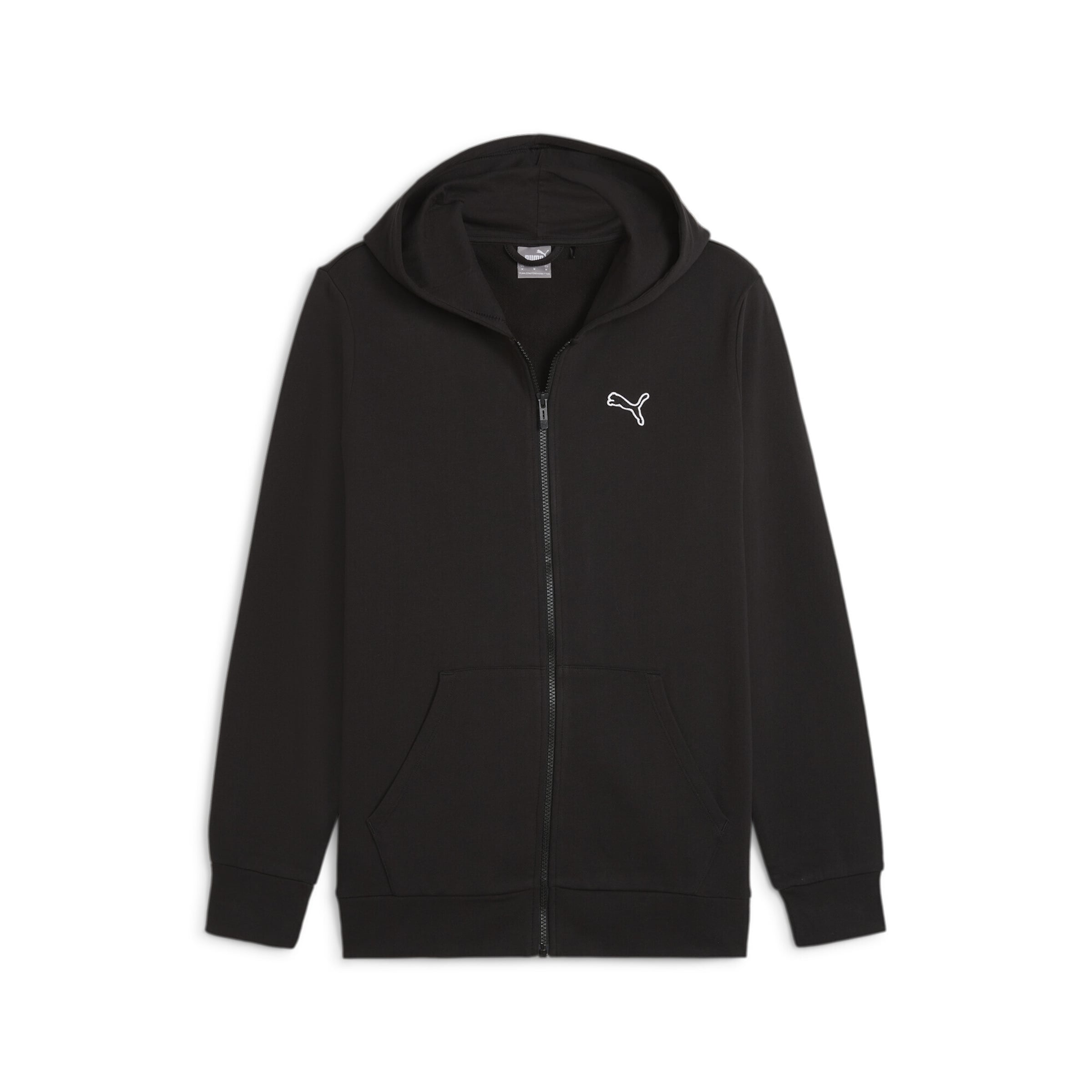 PUMA Zip-Up Hoodie 'Better Essentials' in Black: front