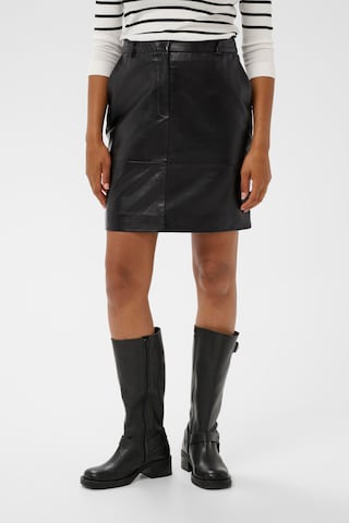 Kaffe Rok 'Carrie' in Zwart: voorkant