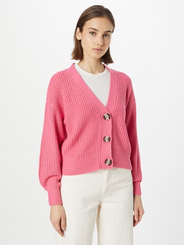 JDY Knit Cardigan 'Justy' in Pink: front