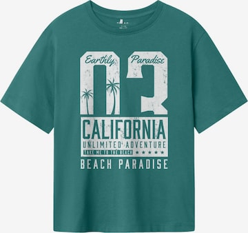 NAME IT Majica 'NKMHirlan' | zelena barva: sprednja stran