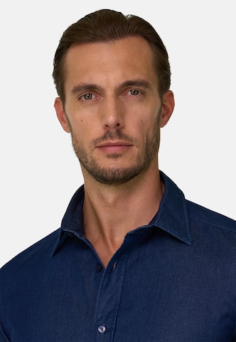 Coupe regular Chemise Boggi Milano en bleu