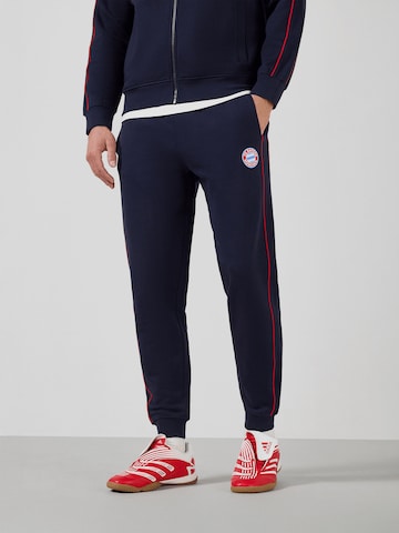 FC BAYERN MÜNCHEN Regular Workout Pants in Blue: front