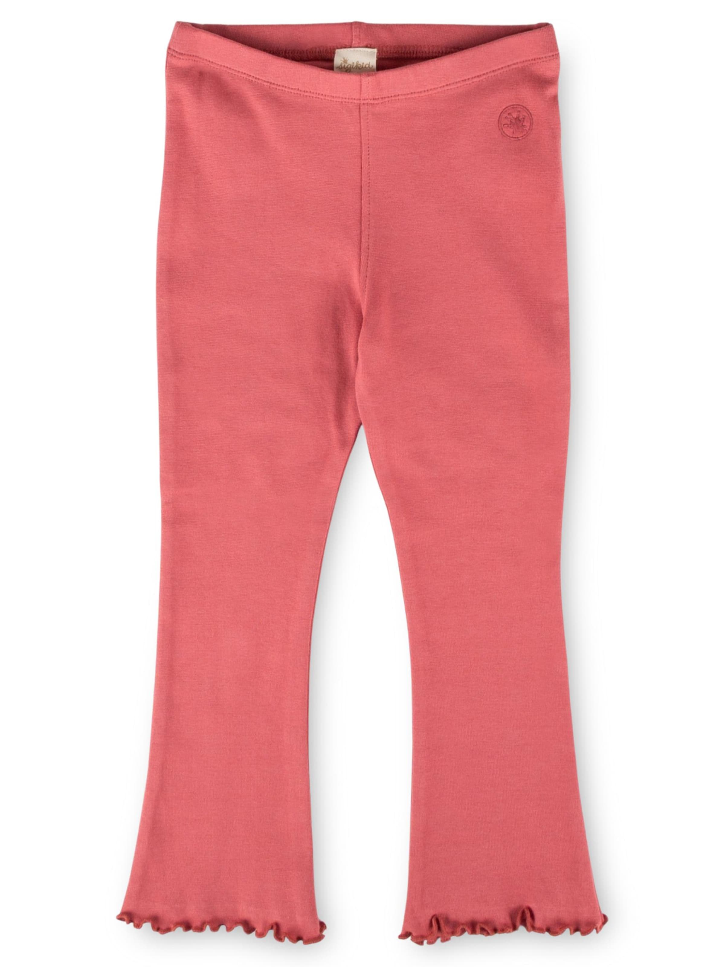 SIGIKID Regular Leggings 'Leggings boot-cut Pink Birds' in Pink: front