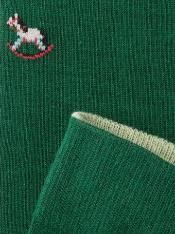 Von Jungfeld Socken 'mit Weihnachtsmotiven' in Grün